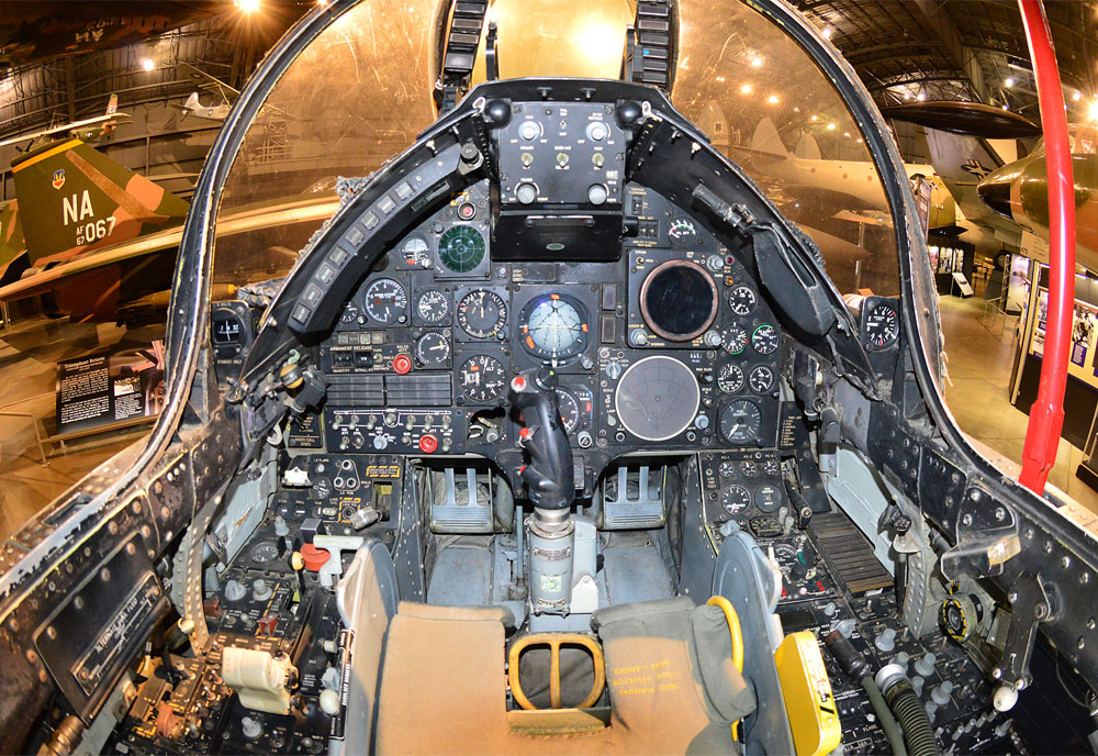 Cockpit image of the LTV A-7E Corsair II