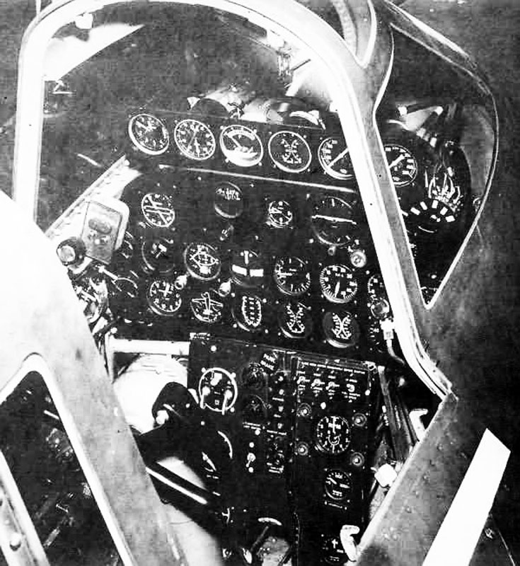 Cockpit image of the McDonnell XP-67 Bat / Moonbat