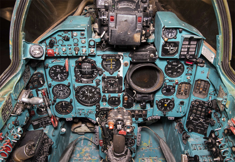 Cockpit image of the Mikoyan-Gurevich MiG-23MF (Flogger-B)