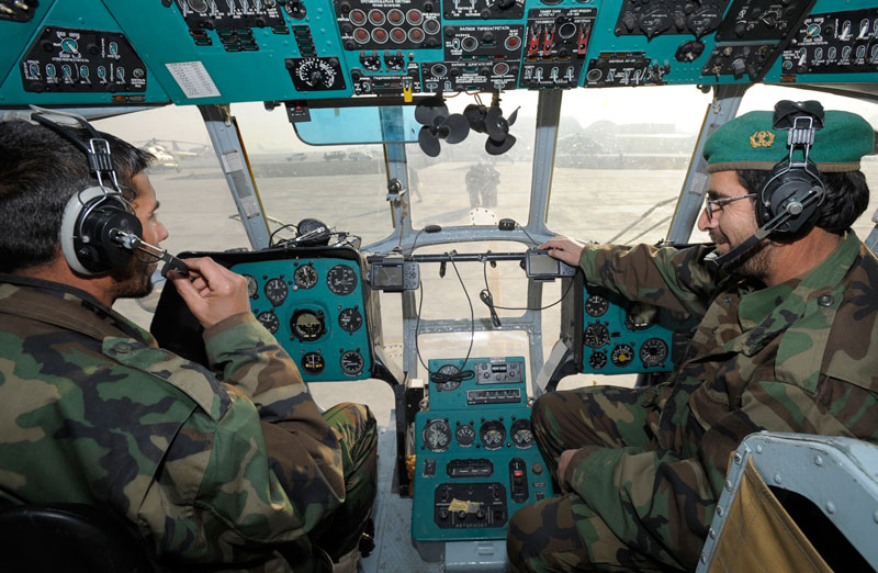 Cockpit image of the Mil-Mi-8T (Hip-C)