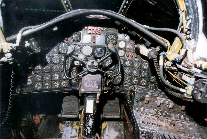 Cockpit image of the North American RB-45C Tornado