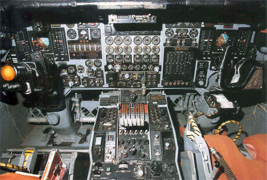 Cockpit image of the North American XB-70 Valkyrie