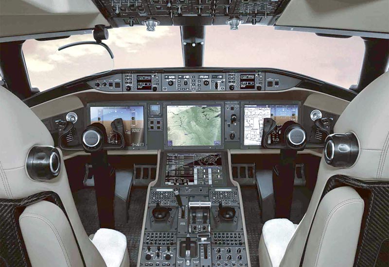 Cockpit image of the Saab GlobalEye