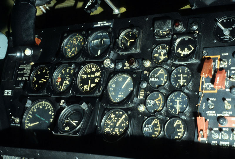 Cockpit image of the Sikorsky H-19 Chickasaw