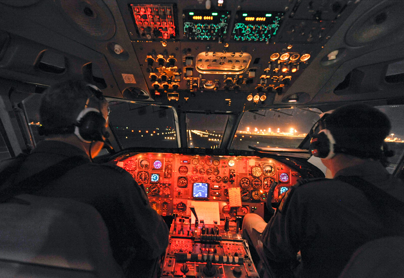 Cockpit image of the Vickers VC10 Model 1101