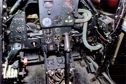 Cockpit picture of the Bell P-39 Airacobra