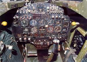 Cockpit picture of the Bell X-1