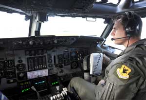Cockpit picture of the Boeing E-3 Sentry (AWACS)