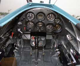 Cockpit picture of the Boeing P-26 Peashooter