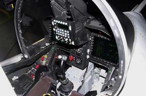 Cockpit picture of the Boeing X-32 JSF (Joint Stike Fighter)