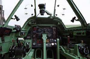 Cockpit picture of the Bristol Beaufighter