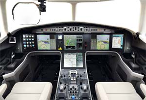 Cockpit picture of the Dassault Falcon 5X