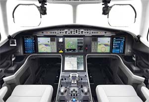 Cockpit picture of the Dassault Falcon 6X