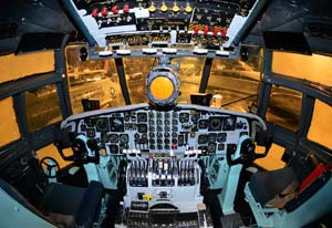 Cockpit picture of the Douglas C-133 Cargomaster