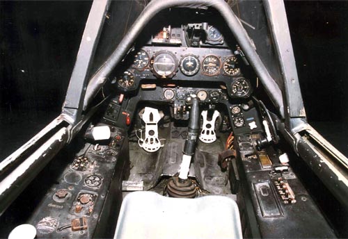 Cockpit picture of the Focke-Wulf Fw 190 (Wurger)