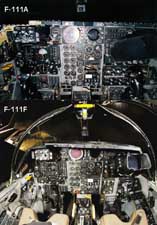 Cockpit picture of the General Dynamics F-111 Aardvark