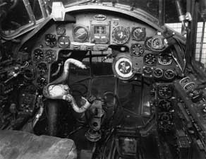 Cockpit picture of the Junkers Ju 88