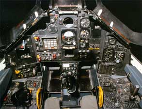 Cockpit picture of the Lockheed F-117 Nighthawk