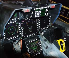 Cockpit picture of the Lockheed Martin F-22 Raptor
