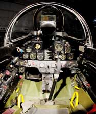 Cockpit picture of the Lockheed P-80 / F-80 Shooting Star