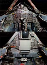 Cockpit picture of the Lockheed SR-71 (Blackbird)