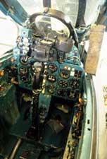 Cockpit picture of the Mikoyan-Gurevich MiG-21 (Fishbed)