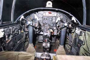 Cockpit picture of the North American B-25 Mitchell