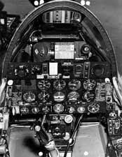 Cockpit picture of the Republic F-84 Thunderjet