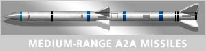 Graphical image of a medium-range air-to-air missile