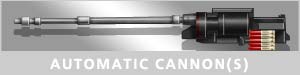 Graphical image of an aircraft automatic cannon