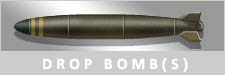 Graphical image of an aircraft conventional drop bomb munition