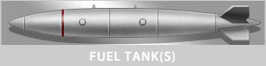 Graphical image of an aircraft external fuel tank