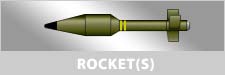 Graphical image of a shoulder-fired rocket projectile