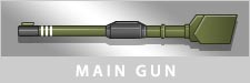 Graphical image of a tank cannon armament