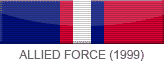 Military lapel ribbon for Operation Allied Force