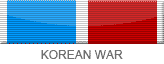 Military lapel ribbon for the Korean War