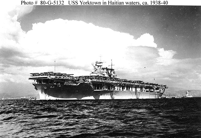 Image of the USS Yorktown (CV-5)