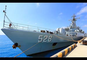 Image of the Mianyang 528 guided-missile-frigate; Image from the Chinese Ministry of Defense.