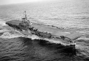 The HMS Victorious in her wartime form circa 1941.