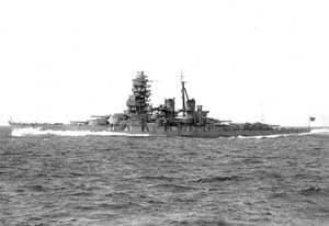 IJN Hiei circa December 1939; Image from the Public Domain.