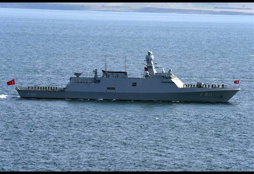 Image from Turkish Naval Forces, Public Release; TCG Heybeliada F-511 pictured.