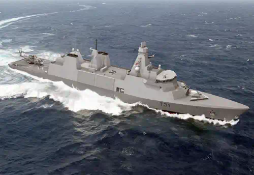 Artist rendering of the Type 31 frigate; British Royal Navy press release.