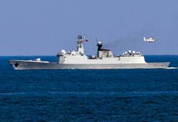 Details of the modern Chinese Navy CNS Sanya (574) guided-missile frigate warship