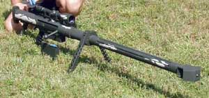 High-angled right side view of the AIC Mag-Fed 20mm anti-materiel rifle