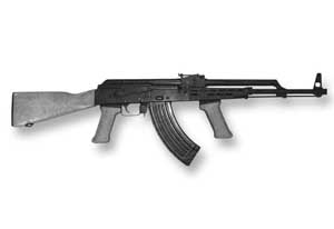 Left side view of the Hungarian AKM-63 Assault Rifle