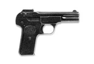 Right side profile view of the Browning Model 1900 semi-automatic pistol