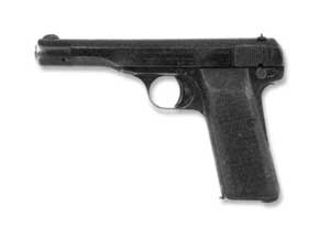 Left side profiel view of the Browning Model 1922 semi-automatic pistol