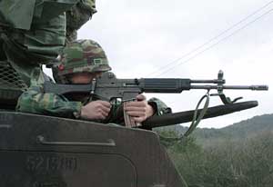 Right side view of the Daewoo K2 assault rifle