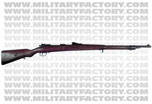 Right side view of the Gewehr 98 bolt-action rifle; color