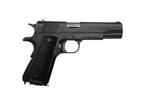 Right side view of the IMBEL Pistola 9 M973 semi-automatic pistol
